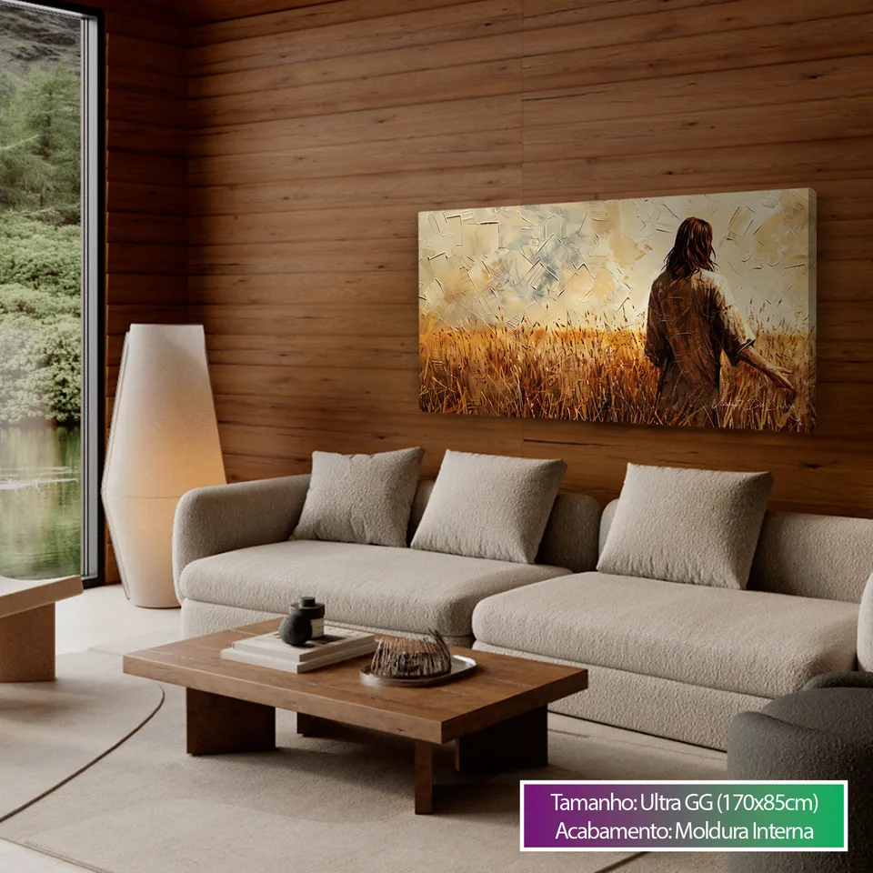 Quadro Jesus no Campo de Trigo, de Vicent de Lucca — foto 7
