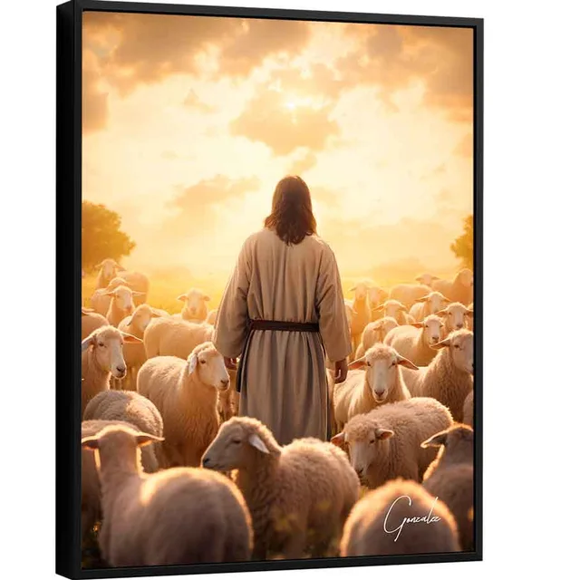 Quadro Jesus Pastor de Ovelhas