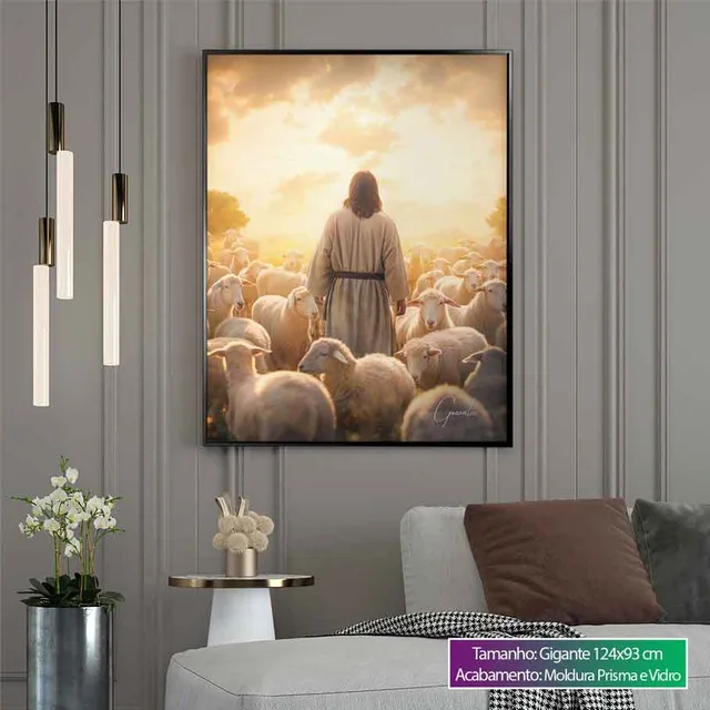 Quadro Jesus Pastor de Ovelhas, de Gonzalez — foto 6