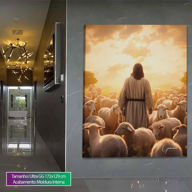 Quadro Jesus Pastor de Ovelhas, de Gonzalez — foto 7