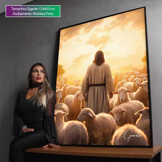 Quadro Jesus Pastor de Ovelhas, de Gonzalez — foto 8