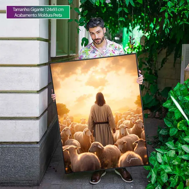 Quadro Jesus Pastor de Ovelhas, de Gonzalez — foto 10