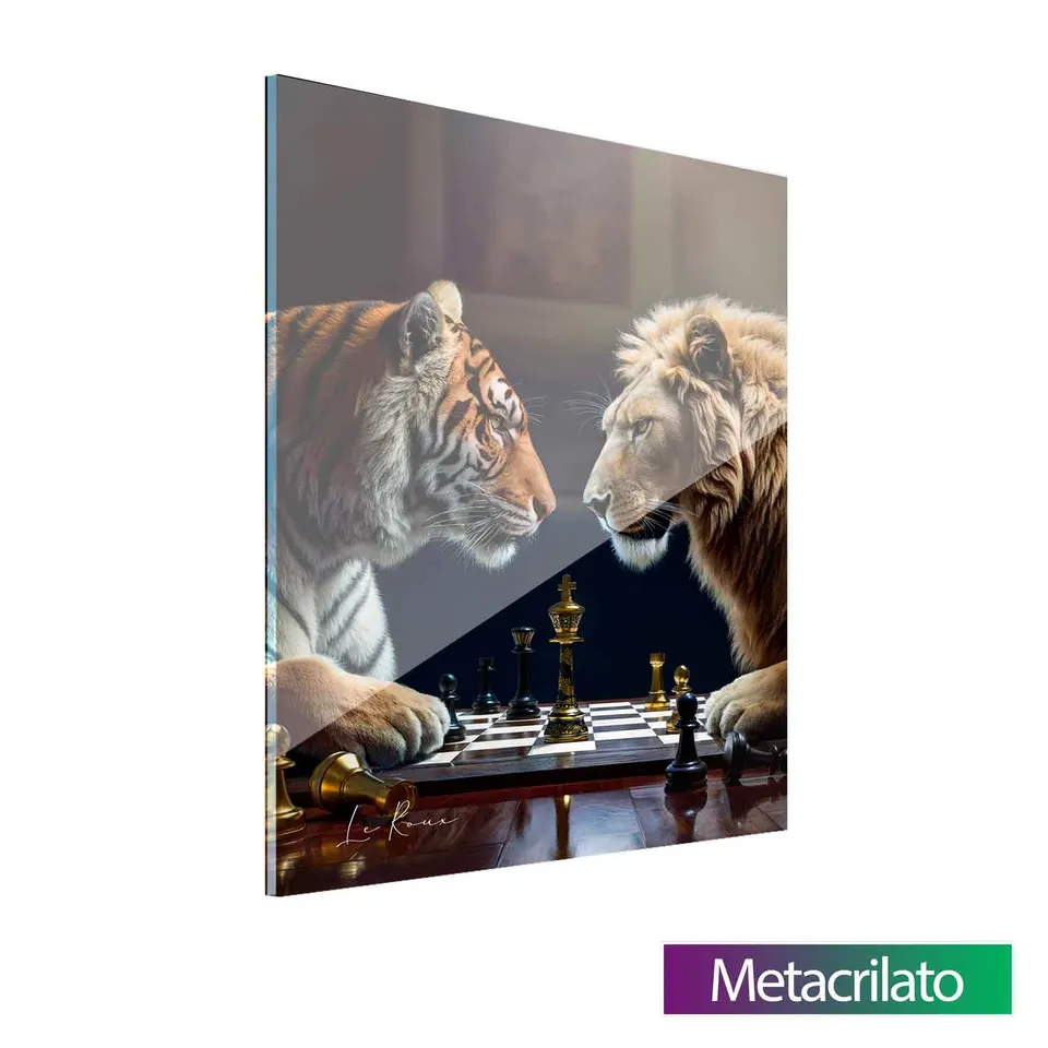 Quadro Jogo de Feras com acabamento em metacrilato