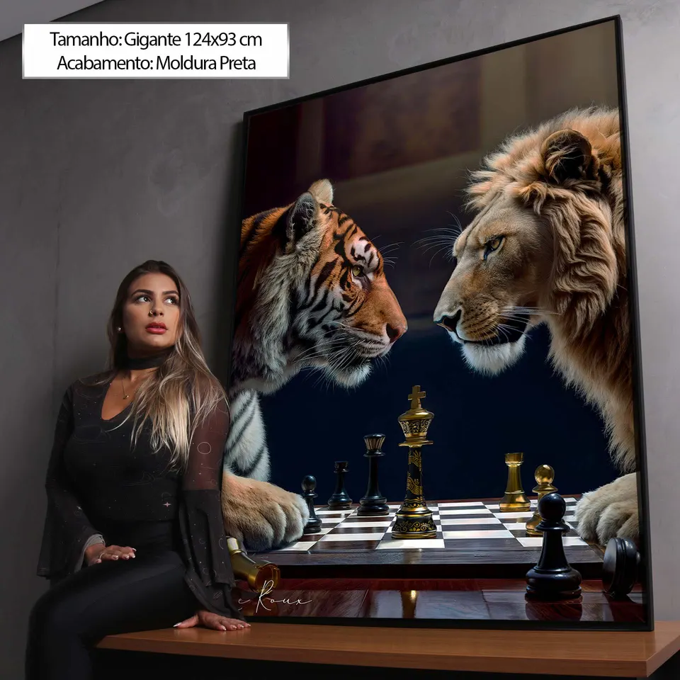 Quadro Jogo de Feras para escritório, de Le Roux — foto 6