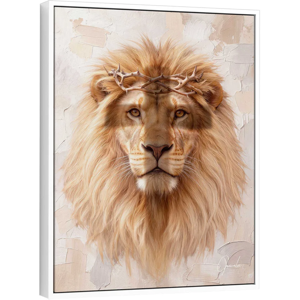 Quadro Leão de Judá - Coleção Cream Art