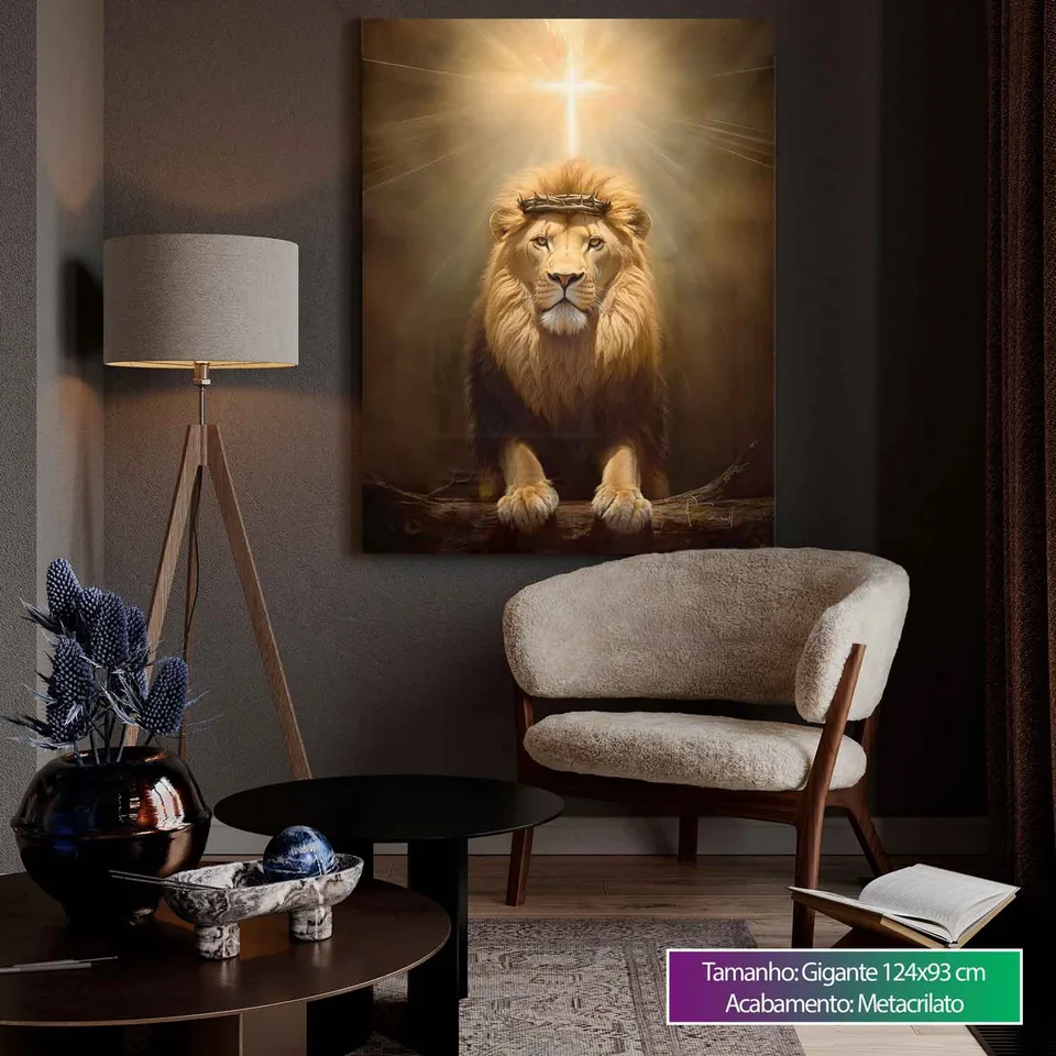 Quadro Leão de Judá e a Luz Divina, de Benoit — foto 6