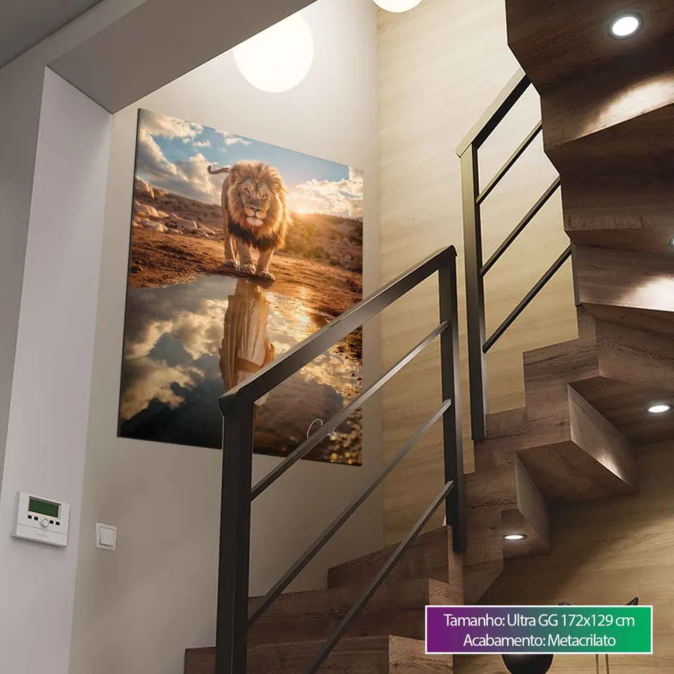 Quadro Leão de Judah e o Reflexo Divino, de Gonzalez — foto 12
