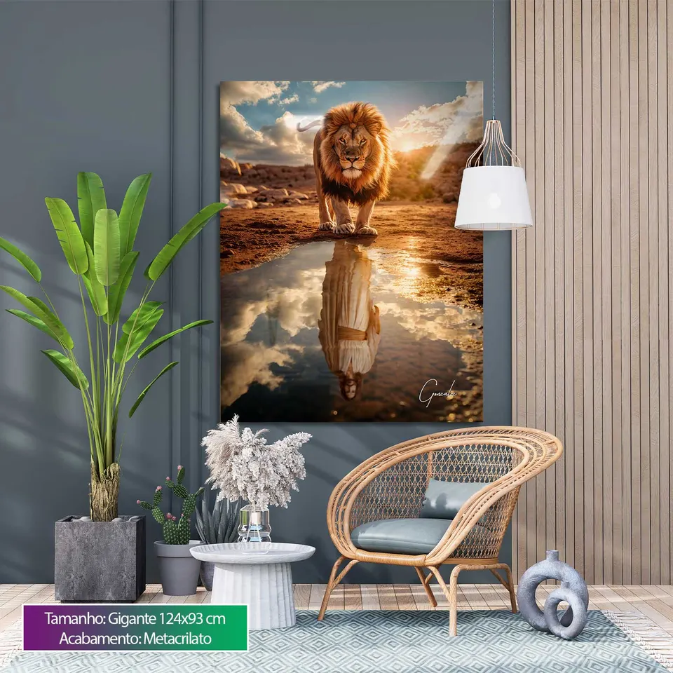 Quadro Leão de Judah e o Reflexo Divino, de Gonzalez — foto 14