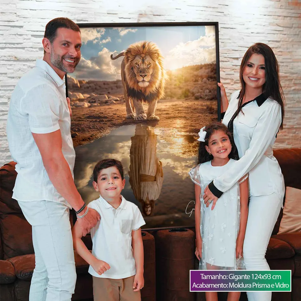 Quadro Leão de Judah e o Reflexo Divino, de Gonzalez — foto 5