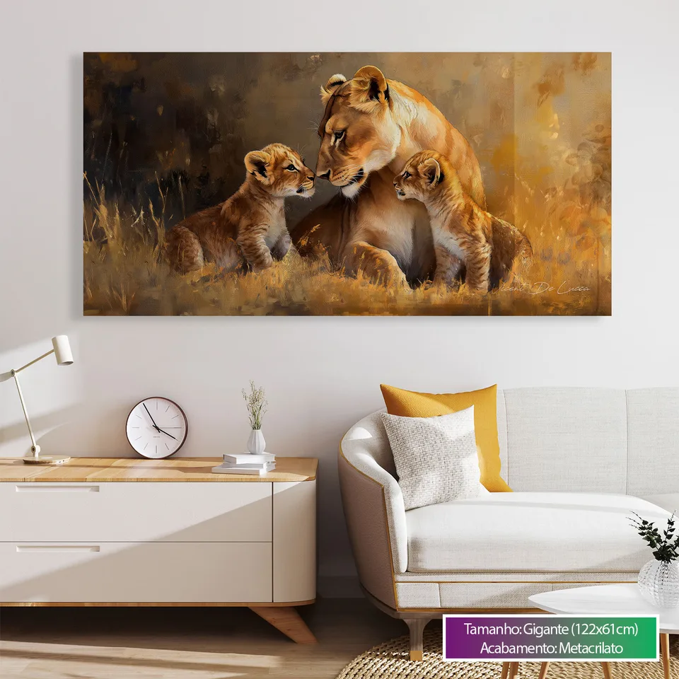 7006 Quadro Leoa e o Amor Materno (6)