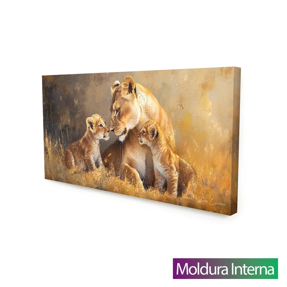 7006 Quadro Leoa e o Amor Materno (4)