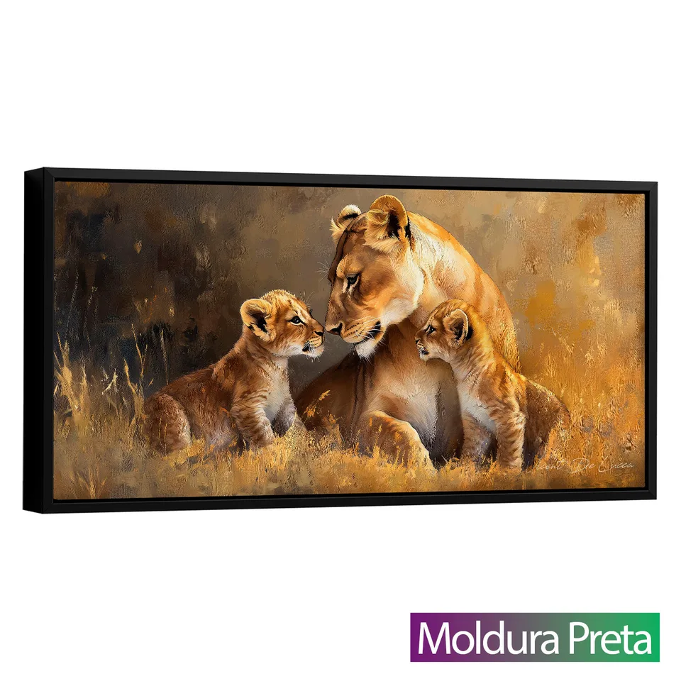 7006 Quadro Leoa e o Amor Materno (1)