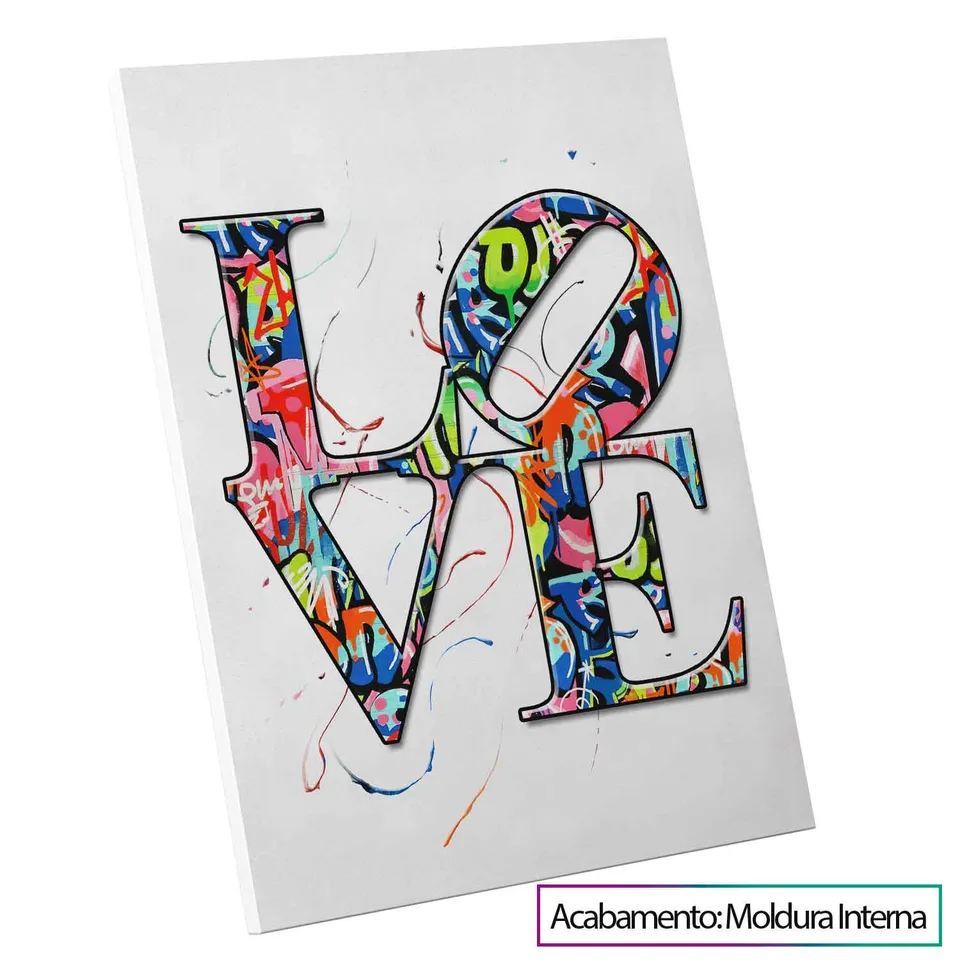 Quadro Love — Moldura Interna, Médio 64x48