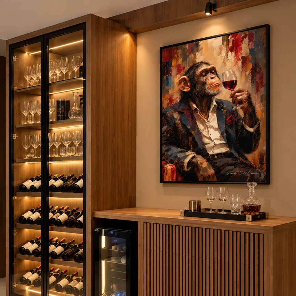 Quadro Macaco e o Vinho — foto 4