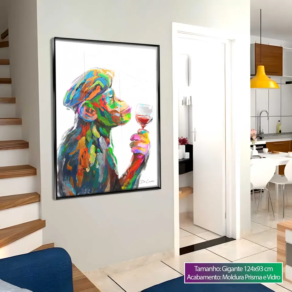 Quadro Macaco Sommelier, de Vicent de Lucca — foto 2