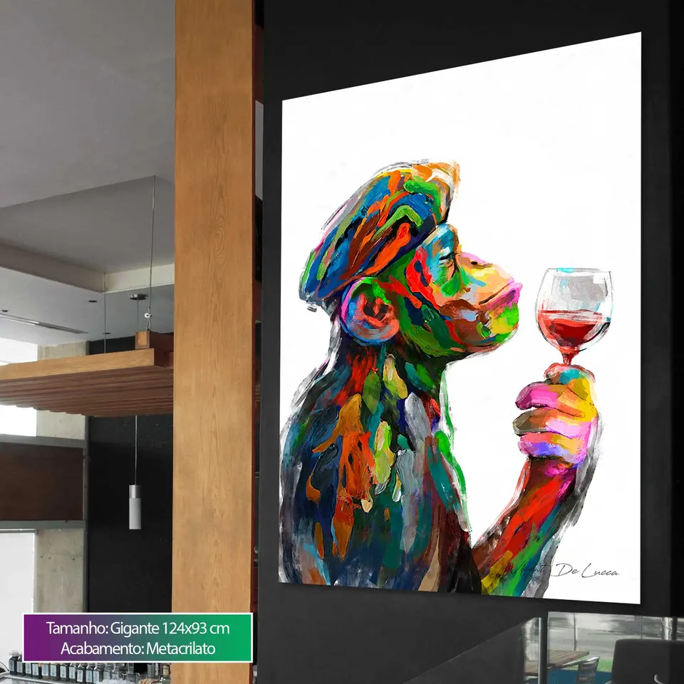 Quadro Macaco Sommelier, de Vicent de Lucca — foto 7