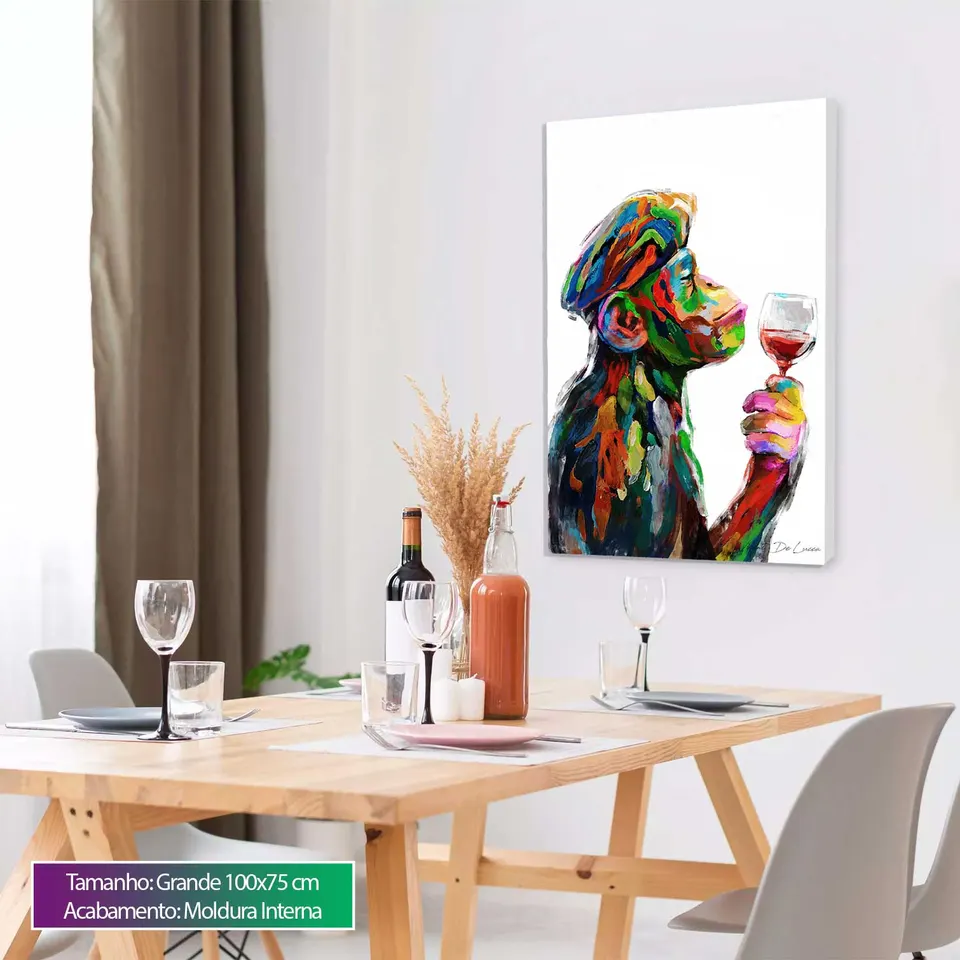 Quadro Macaco Sommelier, de Vicent de Lucca — foto 8