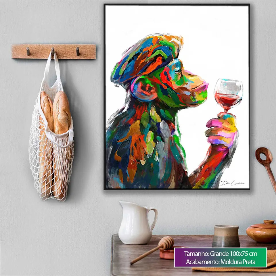 Quadro Macaco Sommelier, de Vicent de Lucca — foto 9
