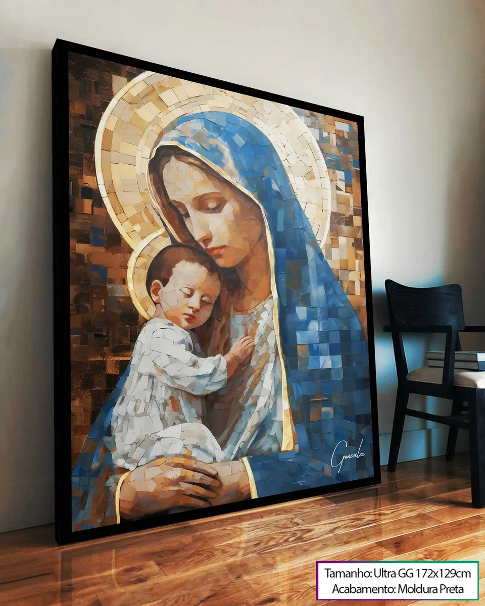 Quadro Maria e Jesus Grid Art, de Gonzalez — foto 2