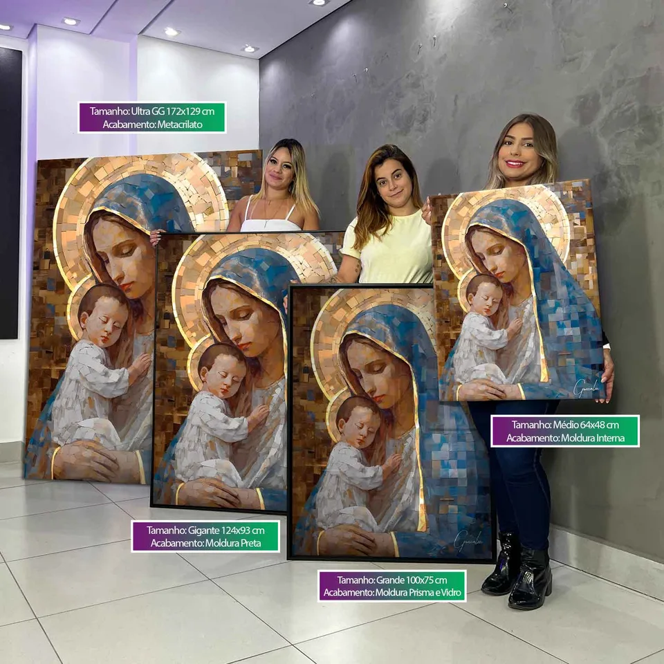 Quadro Maria e Jesus Grid Art, de Gonzalez — foto 3