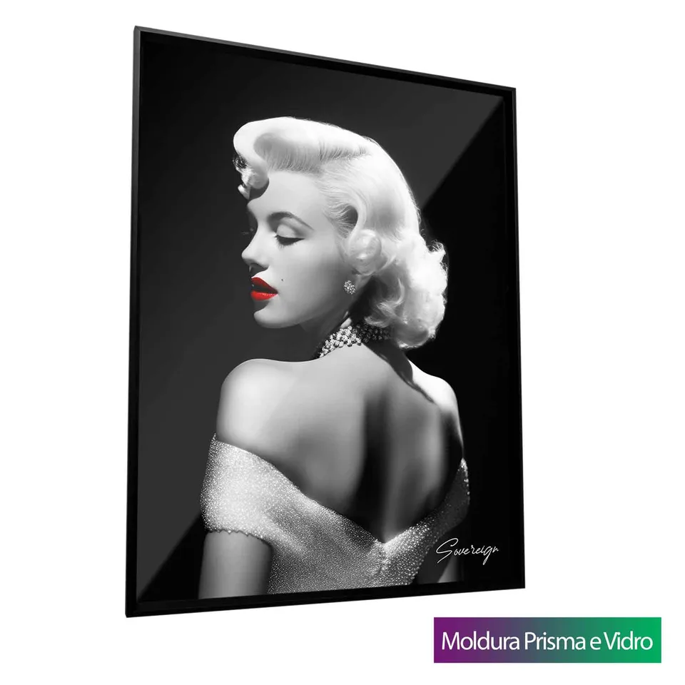 Quadro Marilyn Monroe com moldura Prisma e vidro