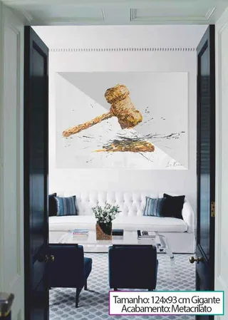 Quadro Martelo da Justiça com acabamento em metacrilato