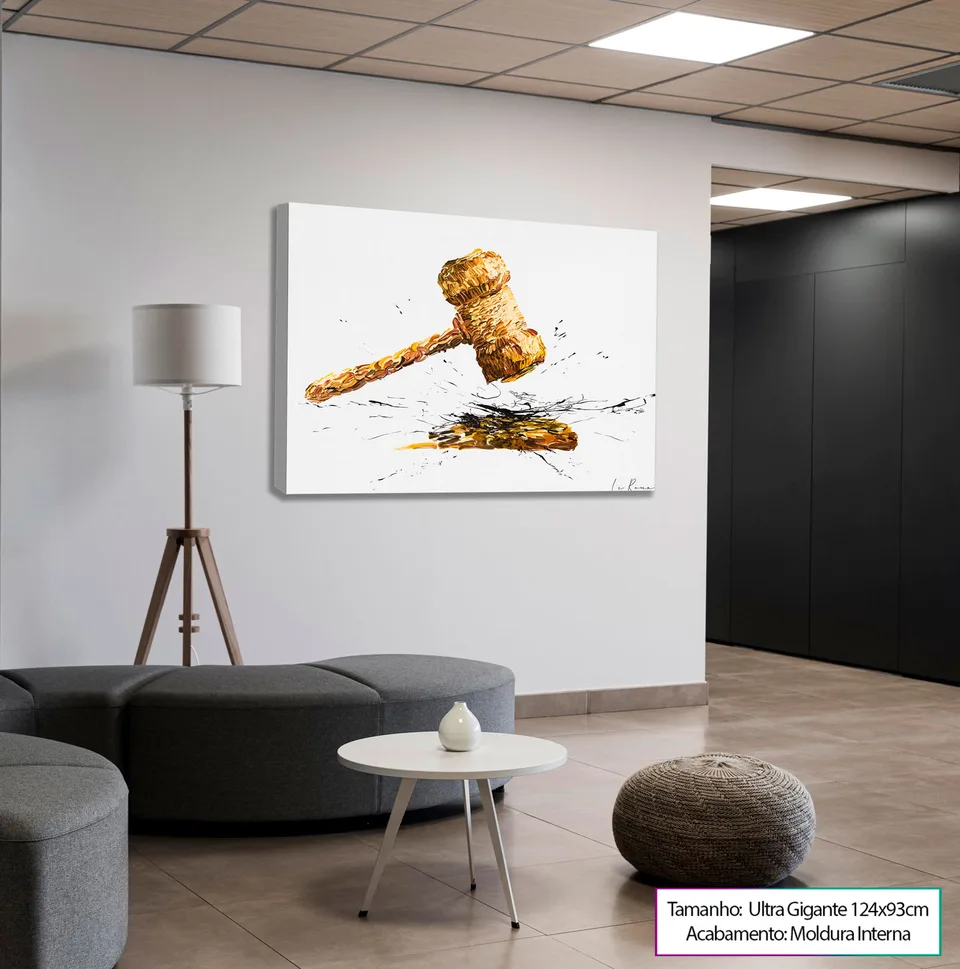 Quadro Martelo da Justiça com moldura interna (foto 10)
