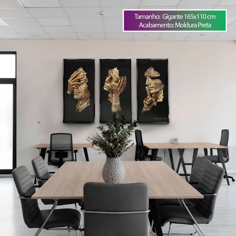 Quadro Máscaras Sábias 3 peças, de Vicent de Lucca — foto 5