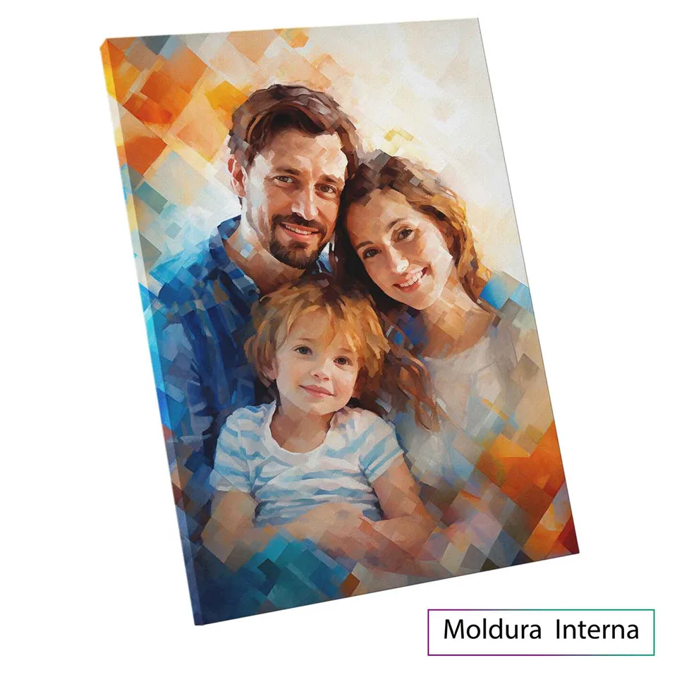 Quadro Masterpiece Grid Art - Sua Foto em Pintura Grid com moldura interna (foto 5)