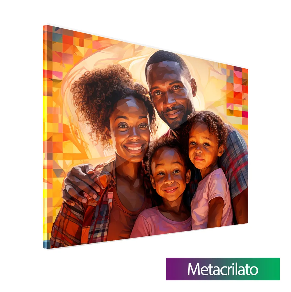 Quadro Masterpiece Grid Art - Sua Foto em Pintura Grid com acabamento em metacrilato