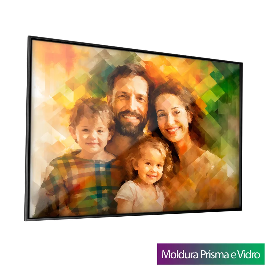 Quadro Masterpiece Grid Art - Sua Foto em Pintura Grid com moldura Prisma e vidro (foto 7)