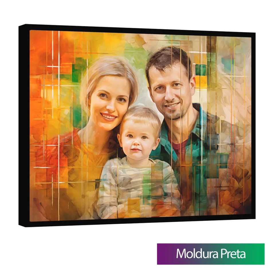 Quadro Masterpiece Grid Art - Sua Foto em Pintura Grid com moldura de filete preta (foto 9)