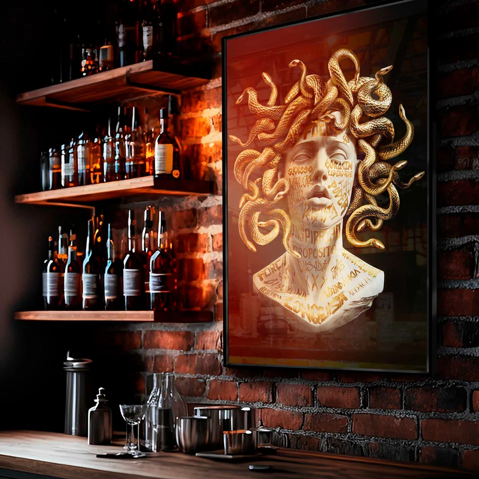 Quadro Medusa Grafite Dourado CRAIG, de CRAIG — foto 2