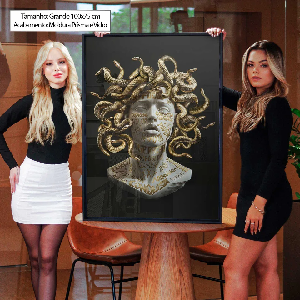Quadro Medusa Grafite Dourado CRAIG, de CRAIG — foto 4