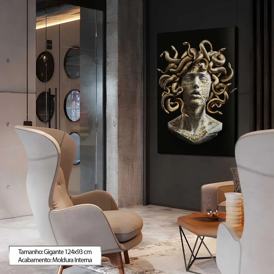 Quadro Medusa Grafite Dourado CRAIG, de CRAIG — foto 5