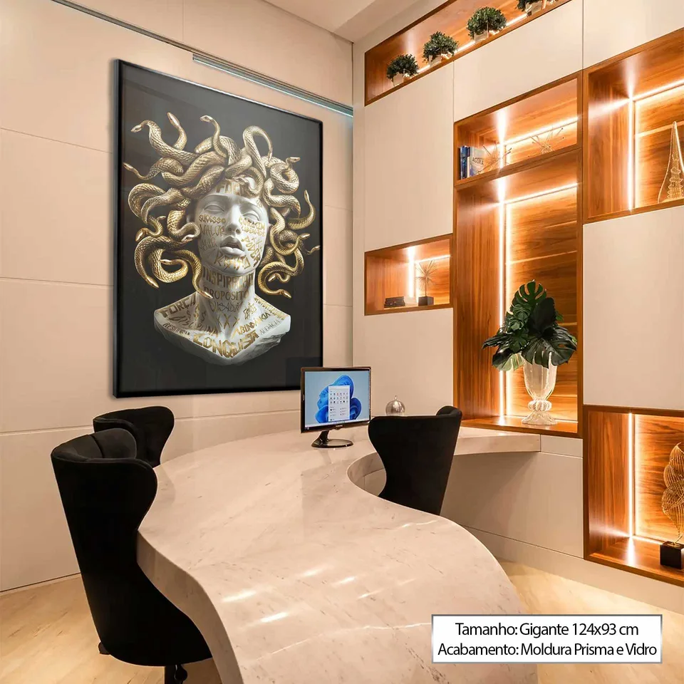 Quadro Medusa Grafite Dourado CRAIG, de CRAIG — foto 6