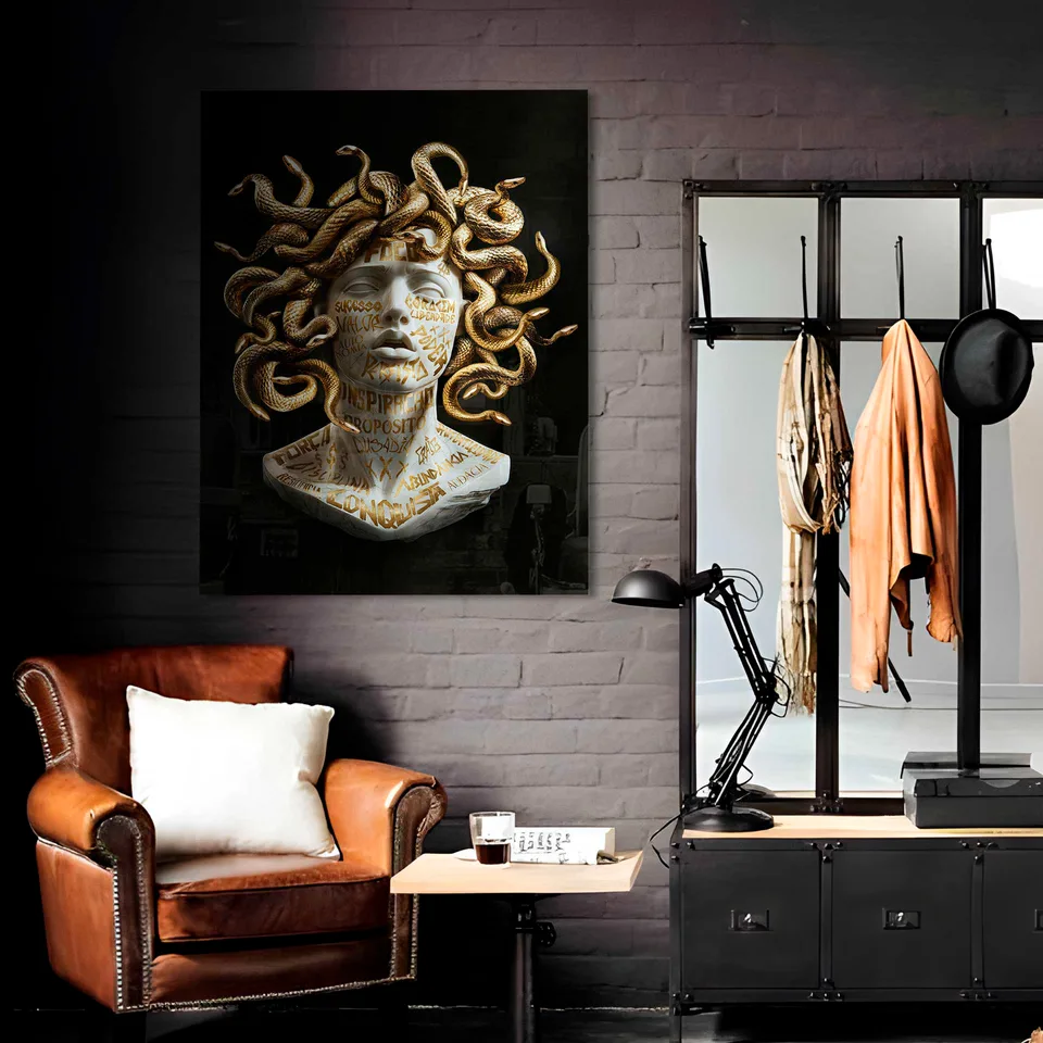 Quadro Medusa Grafite Dourado CRAIG, de CRAIG — foto 7