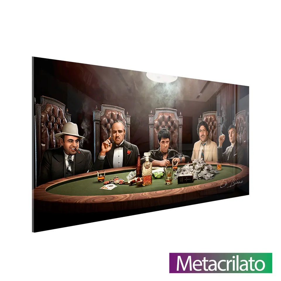 Quadro Mesa de Gângsters com acabamento em metacrilato