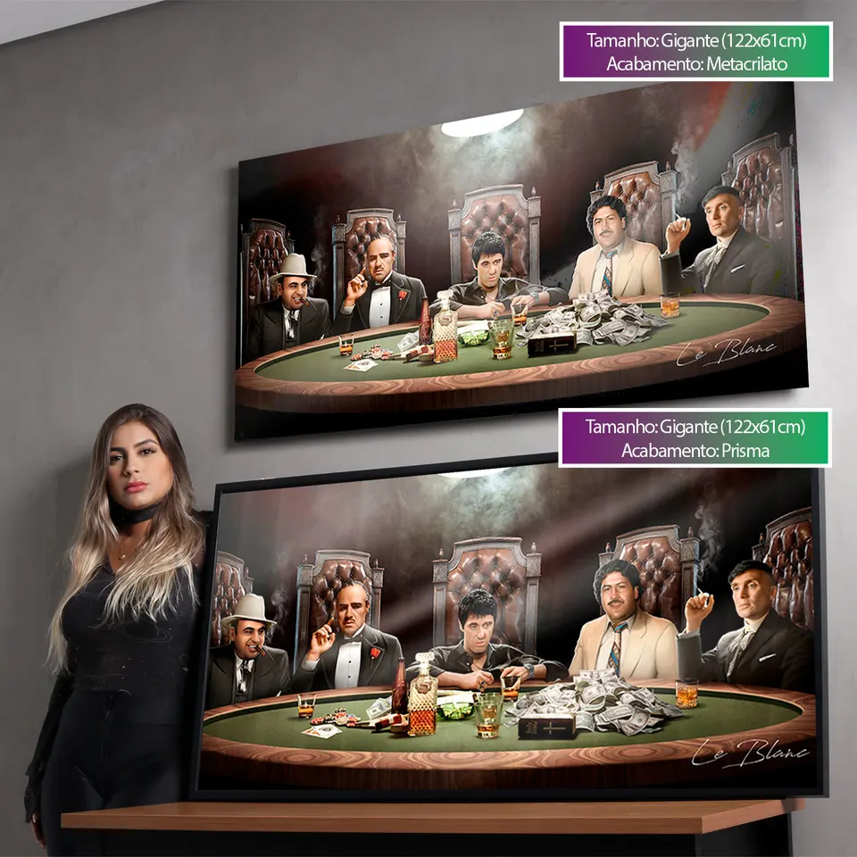 Quadro Mesa de Gângsters, de Le Blanc — foto 3