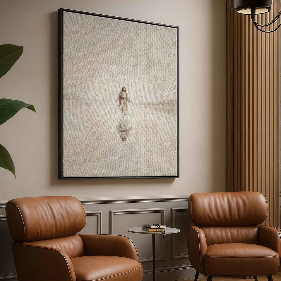 Quadro milagre Sobre as Águas – Coleção Minimalista, de Vicent de Lucca — foto 2