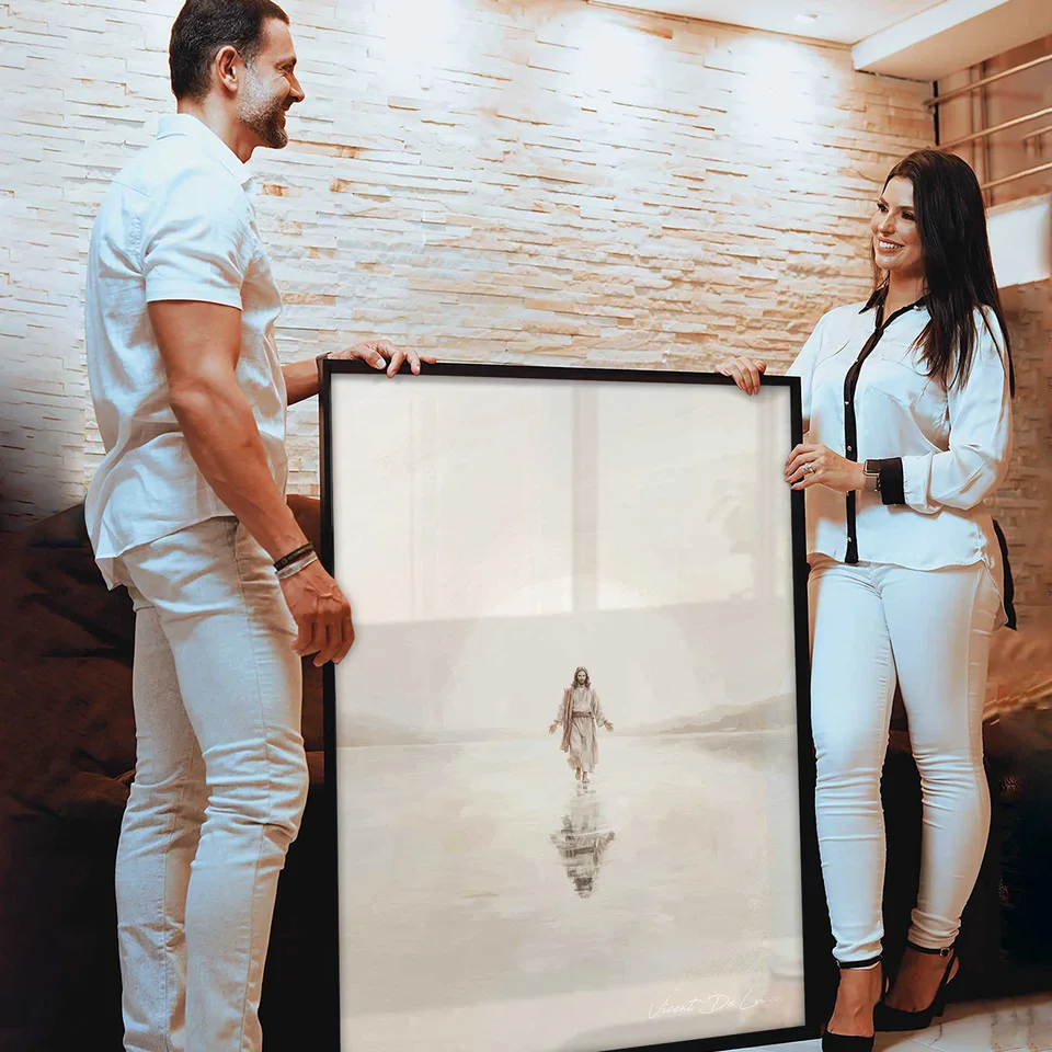 Quadro milagre Sobre as Águas – Coleção Minimalista, de Vicent de Lucca — foto 3