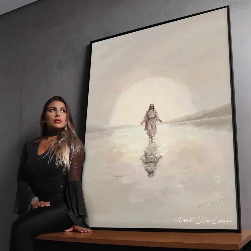 Quadro milagre Sobre as Águas – Coleção Minimalista, de Vicent de Lucca — foto 5