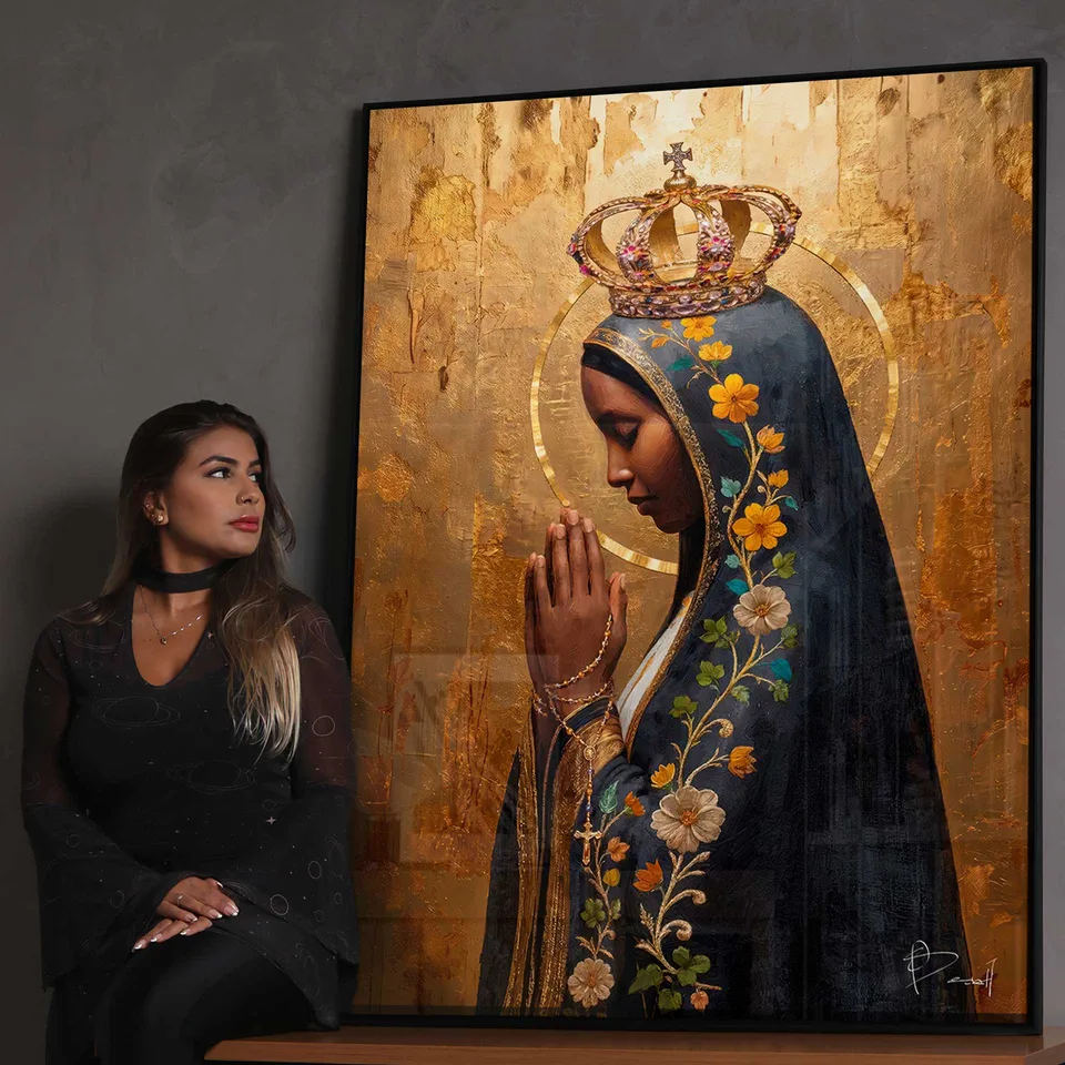 Quadro Nossa Senhora Aparecida Encanto Dourado, de Benoit — foto 6