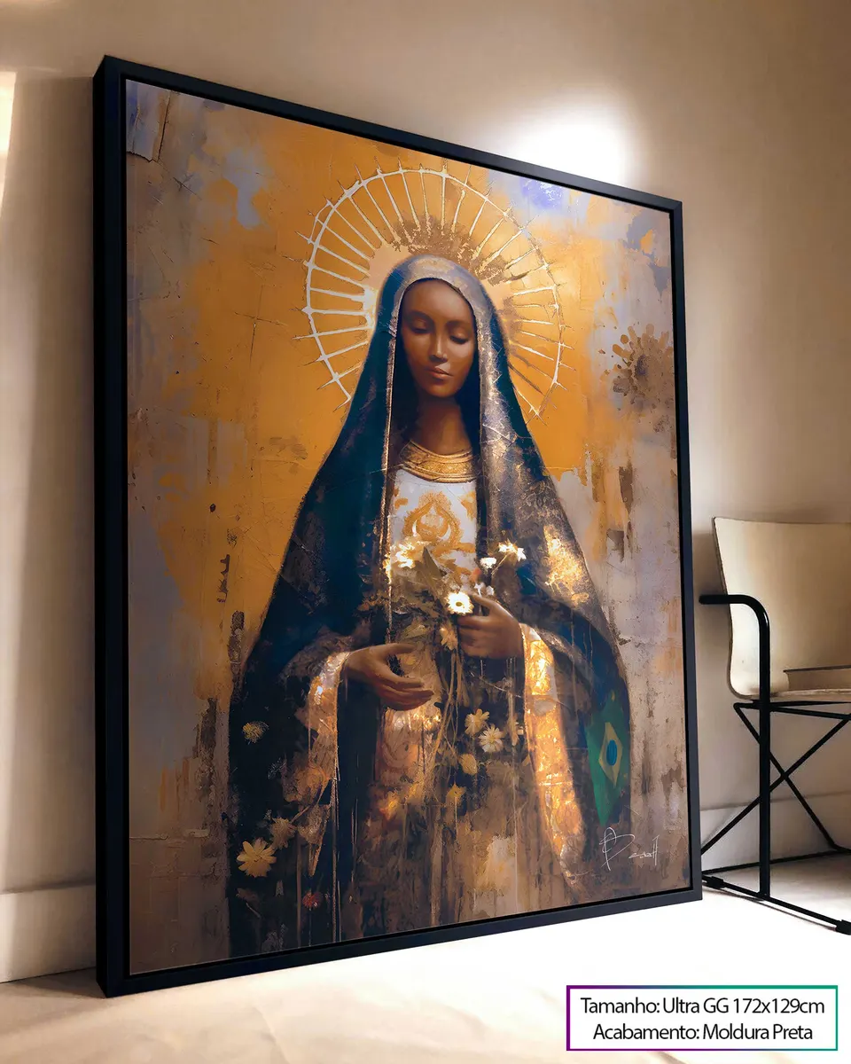 Quadro Nossa Senhora Aparecida Strati D'Arte, de Benoit — foto 2