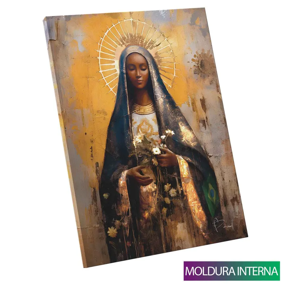 Quadro Nossa Senhora Aparecida Strati D'Arte com moldura interna
