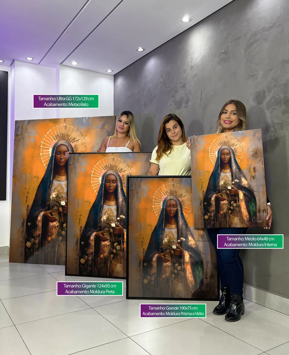 Quadro Nossa Senhora Aparecida Strati D'Arte, de Benoit — foto 3