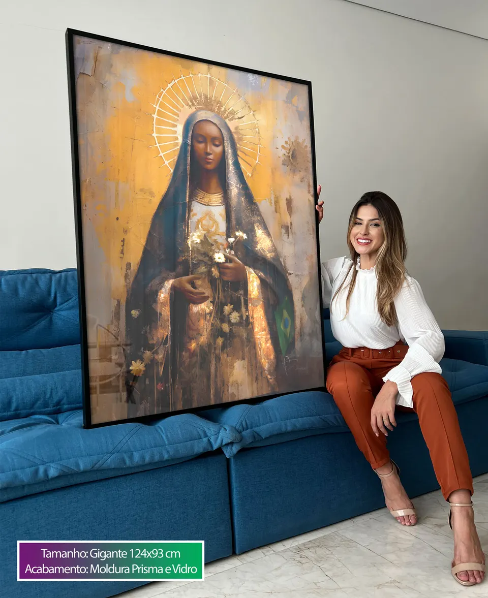 Quadro Nossa Senhora Aparecida Strati D'Arte, de Benoit — foto 4