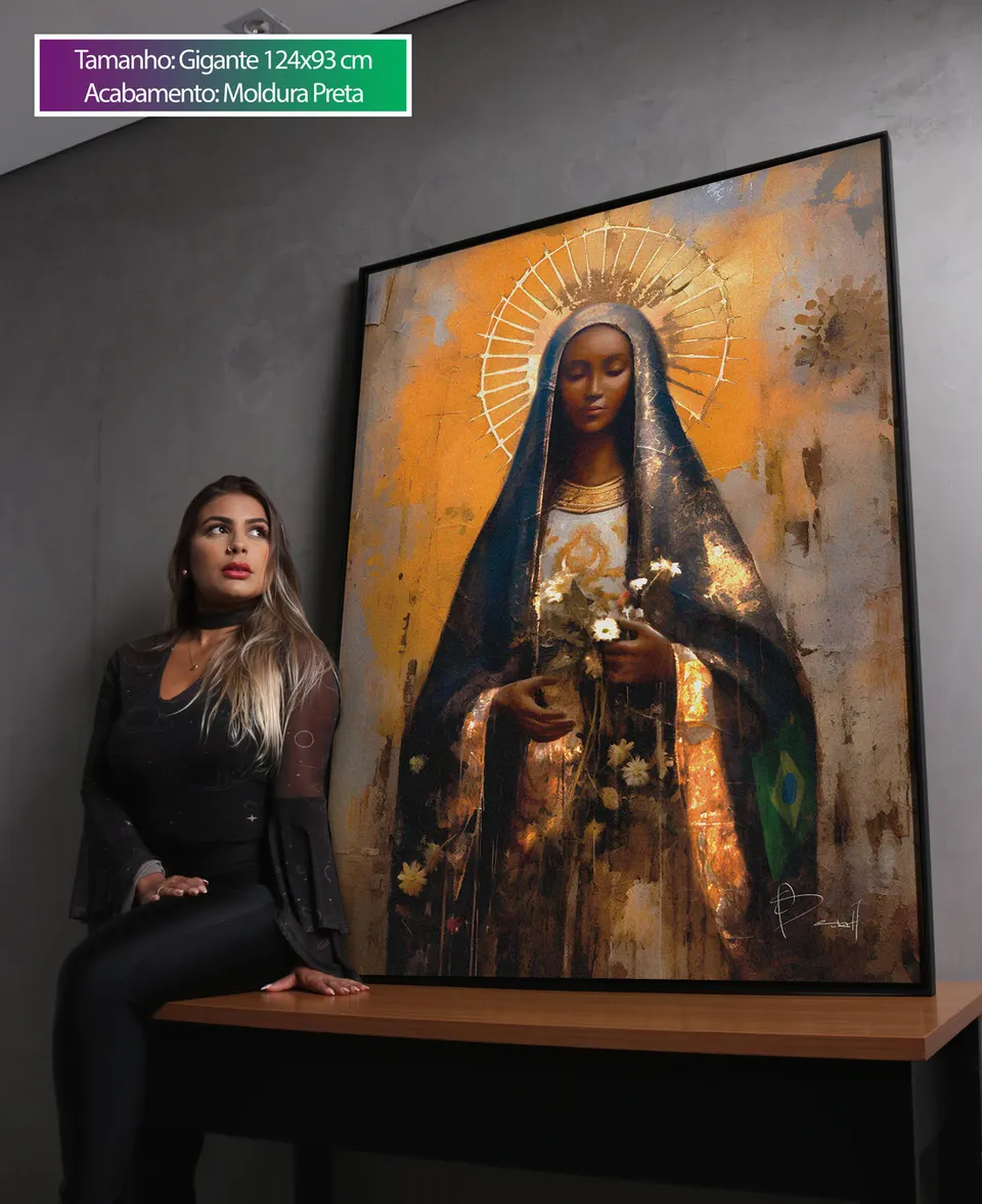 Quadro Nossa Senhora Aparecida Strati D'Arte, de Benoit — foto 10