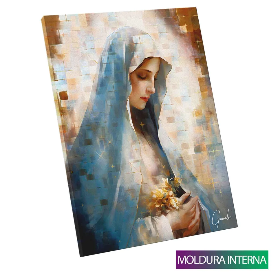 Quadro Nossa Senhora das Graças Grid Art com moldura interna