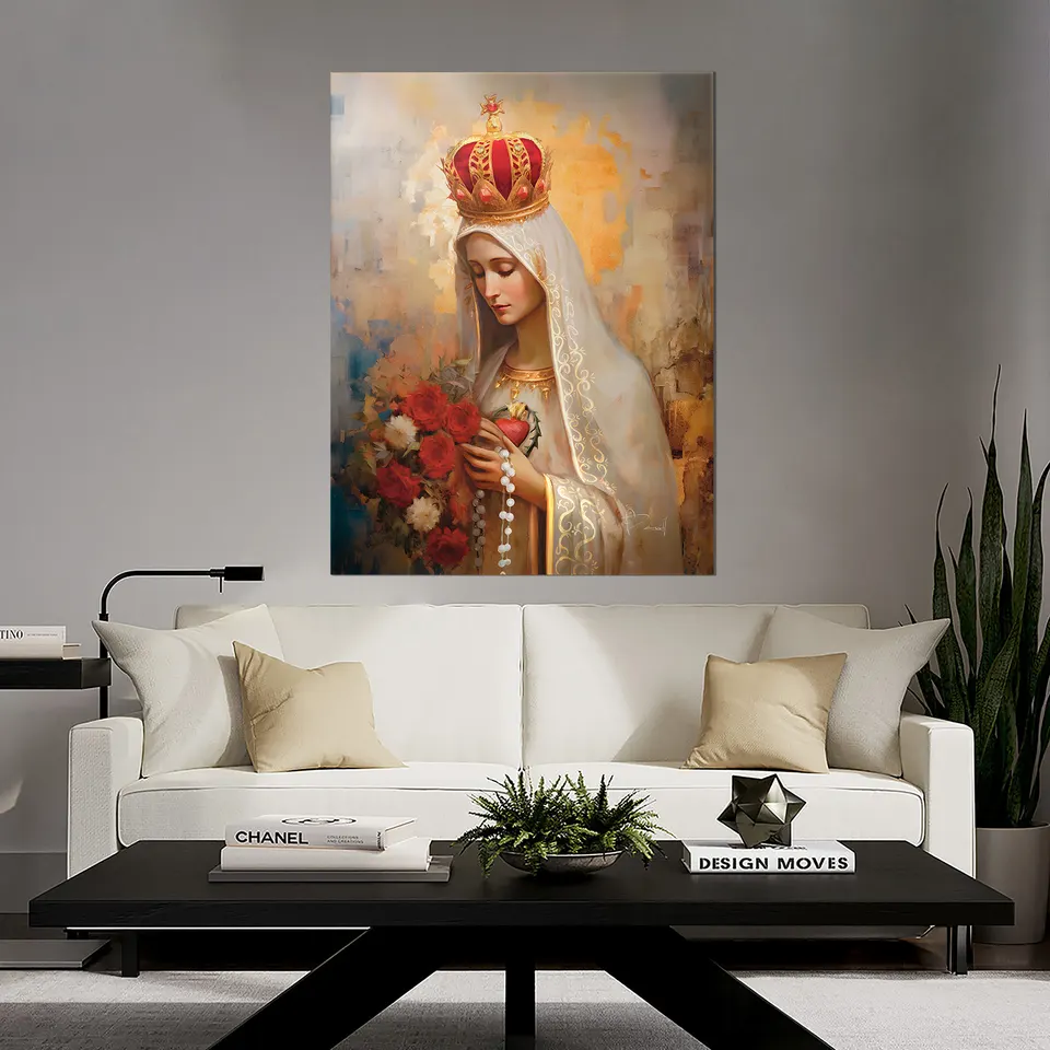 Quadro Nossa Senhora de Fátima Strati D'Arte, de Benoit — foto 2